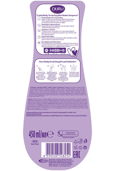 Duru Body Scrub Crystal Duş Jeli 2x450 Ml - Resim 7