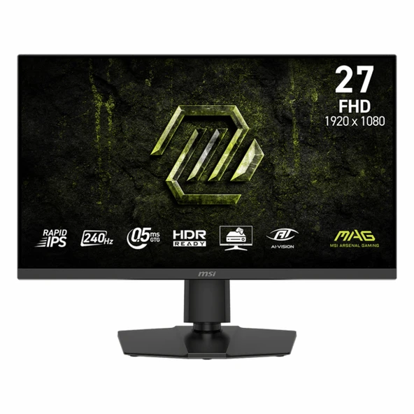 MSI MAG 272PF X24 27" 240Hz 0.5Ms HDMI+DP HDR FullHD FreeSync IPS Pivot Vesa Monitör ürün görseli 1