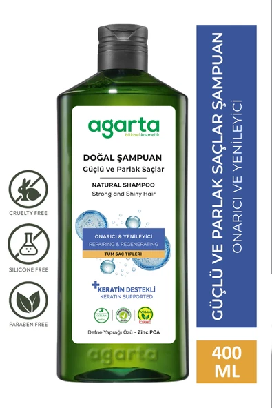 Agarta Güçlü Ve Parlak Saçlar İçin Bitkisel Tuzsuz Şampuan 400 ml. ürün görseli 1