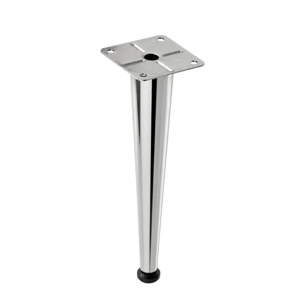 (1 Adet) Omaks 25 cm Düz Tablalı Krom Renk Metal Mobilya Sehpa Ayağı Dayanıklı Mobilya Ayak ürün görseli 1