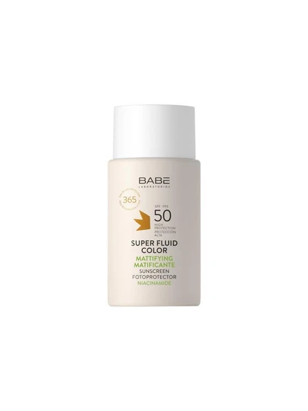 Babe Facial Sunscreen Mattifying Super Fluid Color SPF50 50ml ürün görseli 1