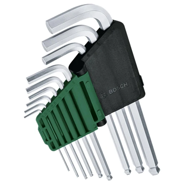 Bosch Allen Anahtar Seti 9 Parça Yeşil - Resim 3