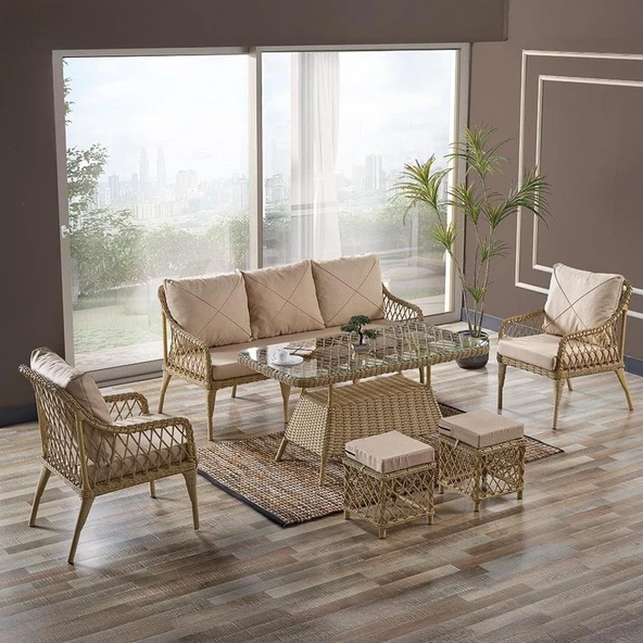 İserdi Garden Iserdi Garden Vera Rattan Bahçe Balkon Koltuk Takımı ürün görseli 1