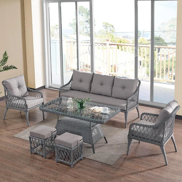 İserdi Garden Iserdi Garden Vera Rattan Bahçe Balkon Koltuk Takımı ürün görseli 1