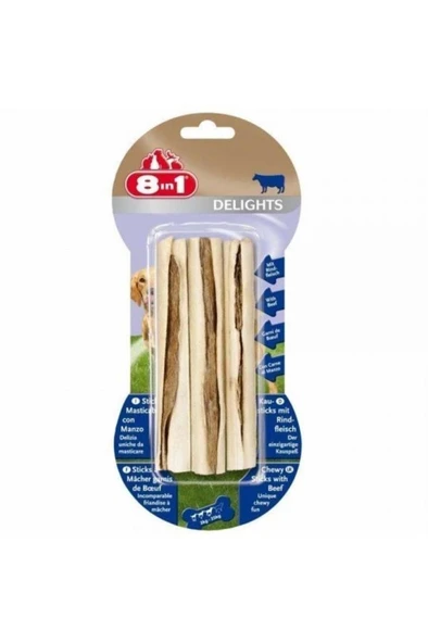 8in1 Delights Bones Biftekli Köpekler Için Sticks ürün görseli 1