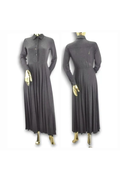 #massimodutti #s #36 #gri #yeni #elbise - Resim 2