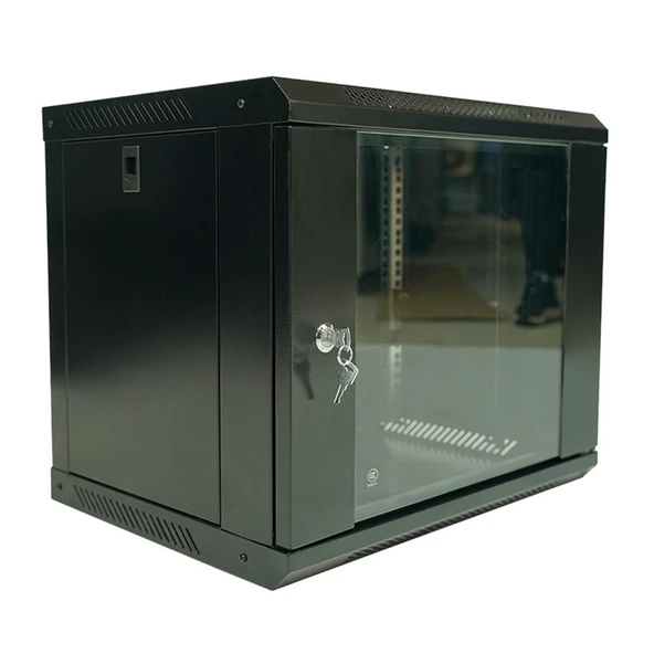 Racksan ML-6409S 9U Duvar Tipi Kabinet (450-530-400) Raf+Fan+Priz ürün görseli 1