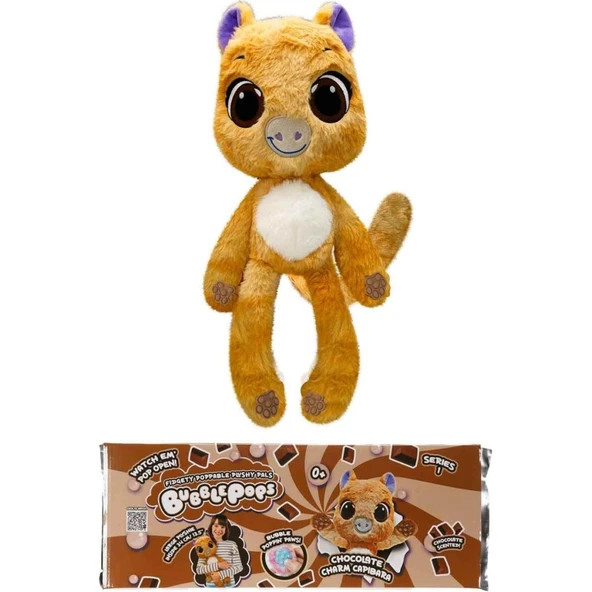 Bubble Pops Chocolate Charm Capibara: Kokusuyla Büyüleyen Şişme Peluş Kapibara! ürün görseli 1