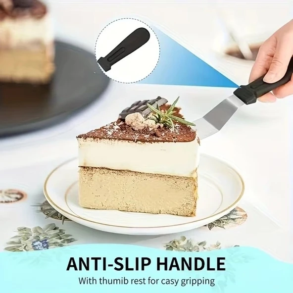Paslanmaz Çelik L Tipi Pastacı Spatulası - Resim 3