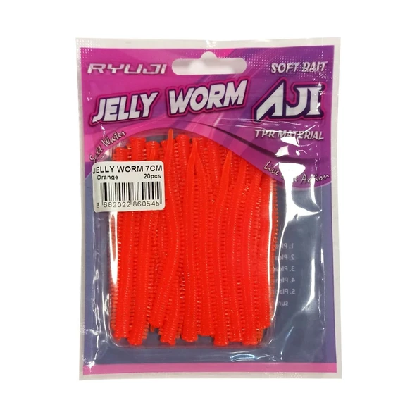 Jelly Worm Tpr 7.5cm, 20AD - Orange - Resim 2