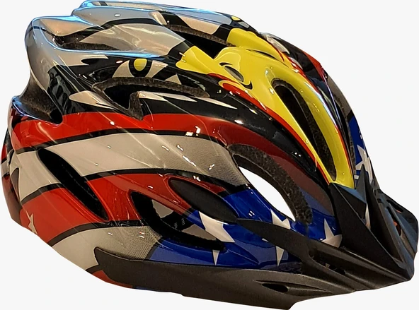 Hattrick KS 25 bisiklet kask  KIRMIZI MİX ürün görseli 1