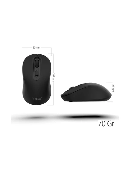 INCA IWM-288T  BLUETOOTH + WIRELESS ERGONOMIC DESIGN SILENT  MOUSE - Resim 2