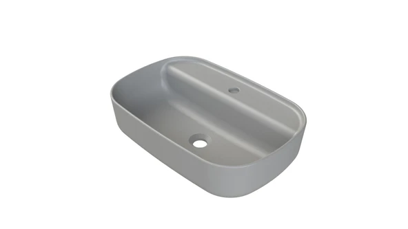 Turkuaz Cerastyle Aqua Tezgahüstü Mat Gri Lavabo 60*40 cm ürün görseli 1