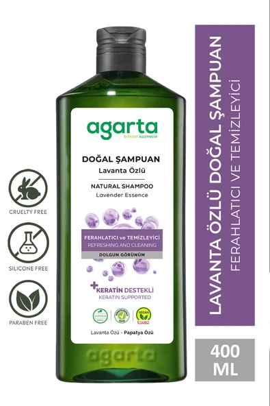 Agarta Doğal Lavanta Özlü Yağ Dengeleyici Şampuan 400 ml ürün görseli 1