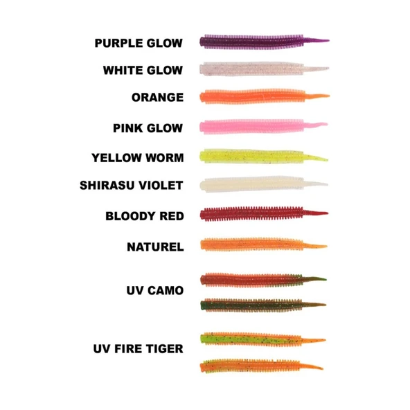 Jelly Worm Tpr 7.5cm, 20AD - White Glow - Resim 5