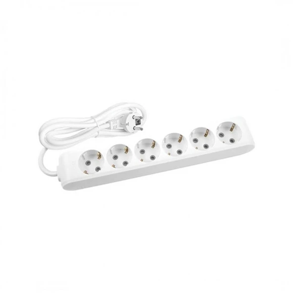 Viko Multi-let 90113602 Topraklı Beyaz 2 m 6'lı Priz ürün görseli 1