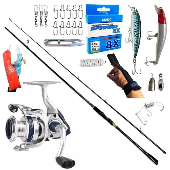 Okuma Aria 4000 270cm 8-42gr Oslo Zen Pro Rapala Maket Balık Spin Olta Takımı Seti ürün görseli 1