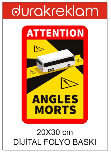 Angles Morts Folyo Baskı Etiket 20x30 cm  3adet ürün görseli 1