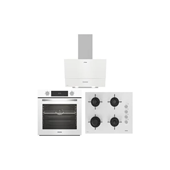 ALTUS Beyaz Ankastre Set ( Ala 322 W + Ala 159 Dhw + Ala 535 W ) ürün görseli 1