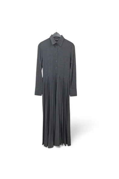 #massimodutti #s #36 #gri #yeni #elbise ürün görseli 1