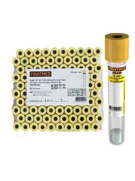 Fırat Med 5 ml Jelli Biyo Kimya Tüp 100 Adet ürün görseli 1