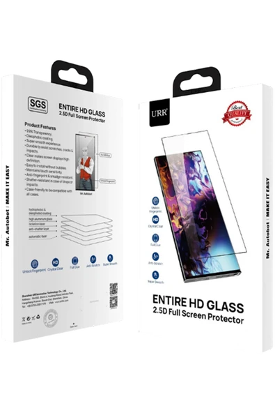 URR Samsung Galaxy S25 Plus 2.5D Entire HD Cam Ekran Koruyucu - Siyah ürün görseli 1
