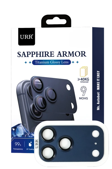 URR  iPhone 17 Pro Max Sapphire Armor Kamera Lens Koruyucu - Lacivert ürün görseli 1