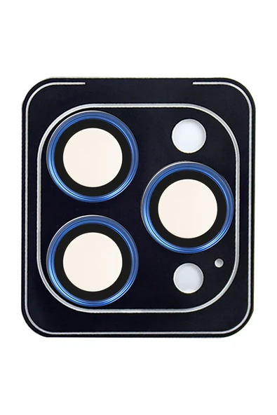 URR iPhone 13 Pro Max Titanium Alloy AR Kamera Lens Koruyucu - Mavi ürün görseli 1