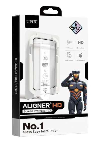 URR  iPhone 17 Pro Aligner+ HD Cam Ekran Koruyucu - Siyah ürün görseli 1