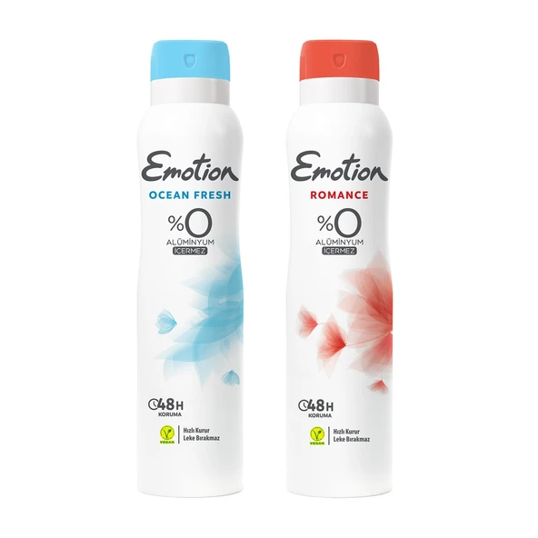 Emotion Deodorant 150 ml Kadın Ocean Fresh ve Romance 2 li Set ürün görseli 1