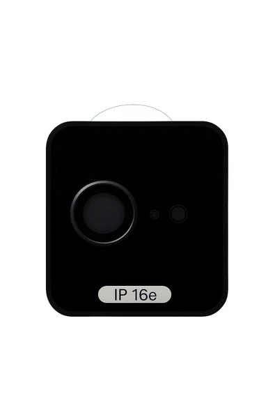 URR iPhone 16E Origin 20in1 Metal Kamera Lens Koruyucu - Siyah ürün görseli 1