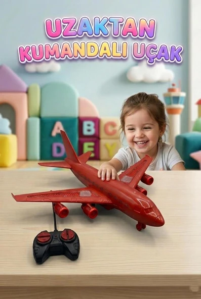 Uzaktan Kumandalı 6 Yönlü Eğitici Pilli R/C Hızlı ve Eğlenceli Oyuncak Yolcu  Uçağı ürün görseli 1