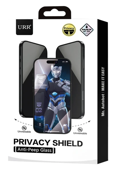 URR  iPhone 17 Pro 2.5D HD 20º Privacy Cam Ekran Koruyucu - Siyah ürün görseli 1