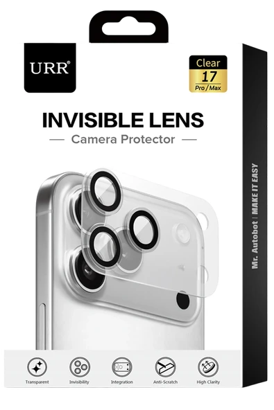 URR  iPhone 17 Pro Max Invisible Kamera Lens Koruyucu - Şeffaf ürün görseli 1