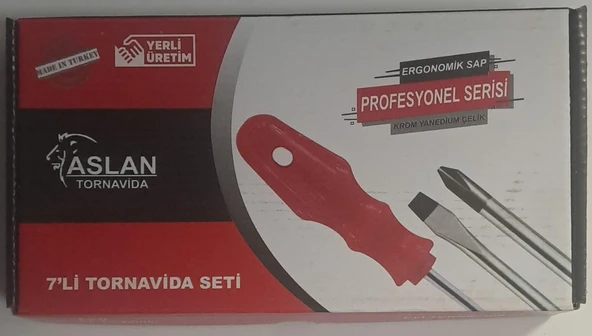 ASLAN 7 Lİ TORNAVİDA SETİ 7 PARÇA ( KONTROL KALEMLİ ) ürün görseli 1
