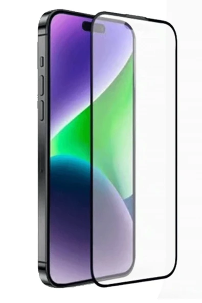 URR iPhone 16 Pro 3D Matte Antiglare Resin Edge Cam Ekran Koruyucu - Siyah ürün görseli 1