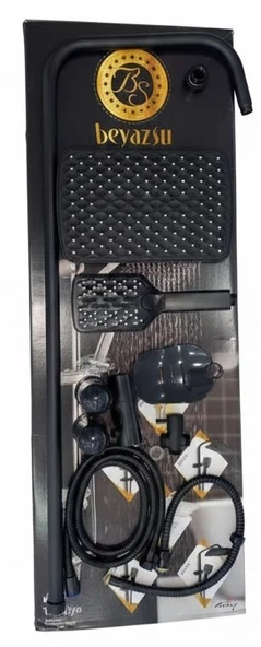BEYAZSU ROBOT DUŞ SETİ - FLAT DUŞ SETİ - TOKYO - KOMPLE SİYAH ürün görseli 1