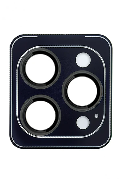 URR iPhone 13 Pro Max Titanium Alloy AR Kamera Lens Koruyucu - Siyah ürün görseli 1