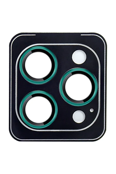 URR iPhone 13 Pro Max Titanium Alloy AR Kamera Lens Koruyucu - Yeşil ürün görseli 1