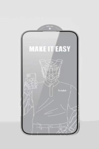 URR iPhone 15 Pro Max Fan Series HD Antistatik Cam Ekran Koruyucu 10 Adet - Siyah ürün görseli 1