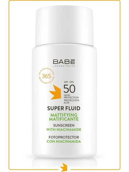 Babe Facial Sunscreen Mattifying Super Fluid SPF50 50ml ürün görseli 1