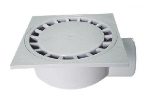 ÇAMUR KOVALI YER SÜZGECİ 25 x 25 cm - Ø 100 LÜK YANDAN ÇIKIŞ YER SİFONU YUVARLAK KAPAK ürün görseli 1