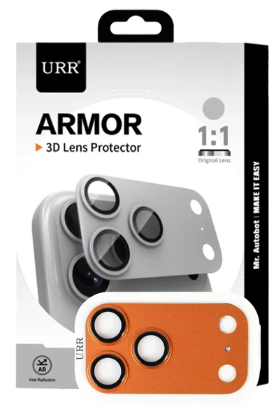 URR  iPhone 17 Pro Armor 3D Kamera Lens Koruyucu - Turuncu ürün görseli 1
