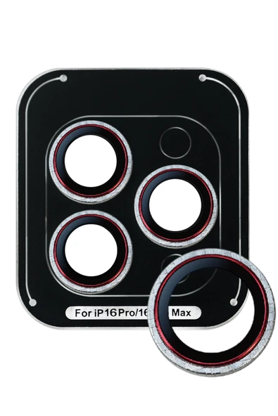 URR iPhone 16 Pro Max Kevlar AR Kamera Lens Koruyucu - Gümüş ürün görseli 1