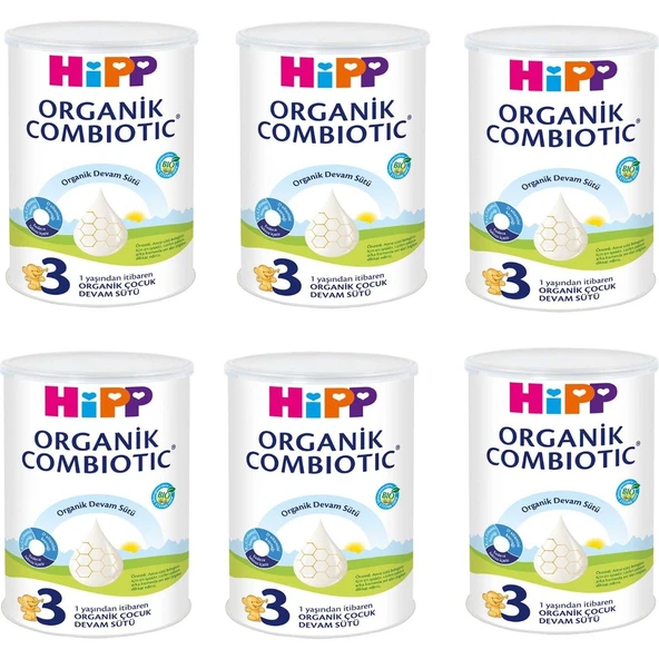 3 Organik Combiotic 350 g 6 Adet Sütlü Devam Sütü 12-24 Ay İçin Tamamen Organik ürün görseli 1