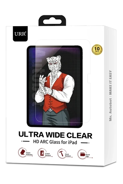 URR  iPad 2025 10.2 (9.nesil) ARC HD Tablet Cam Ekran Koruyucu - Şeffaf ürün görseli 1