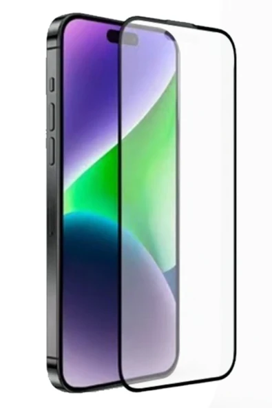 URR iPhone 15 Pro 3D Matte Antiglare Resin Edge Cam Ekran Koruyucu - Siyah ürün görseli 1