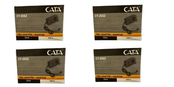 Cata CT-2552 12 Volt 3.5 Amper Plastik Kasa Adaptör 4 LÜ PAKET ürün görseli 1
