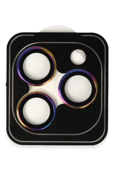 URR iPhone 16 Pro Max Titanium Alloy AR Kamera Lens Koruyucu - Rainbow ürün görseli 1