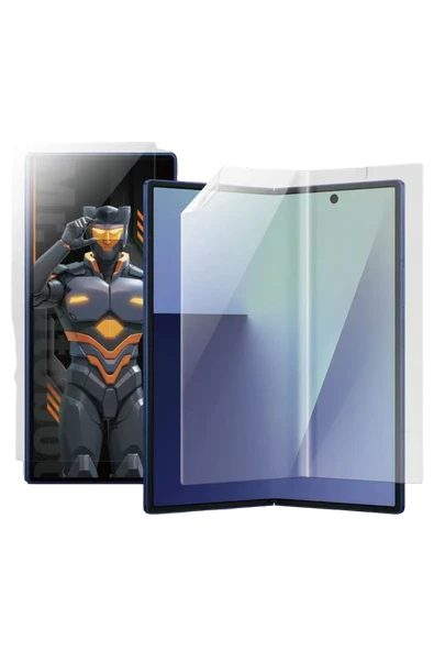 URR Samsung Galaxy Z Fold 7 Vivid 2in1 Ön Arka Ekran Koruyucu - Şeffaf ürün görseli 1